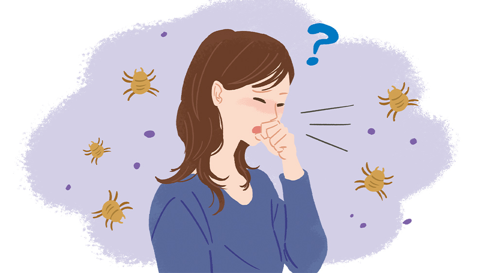 くしゃみや咳の原因はダニアレルギー？　症状、対策、治療法について学ぶ